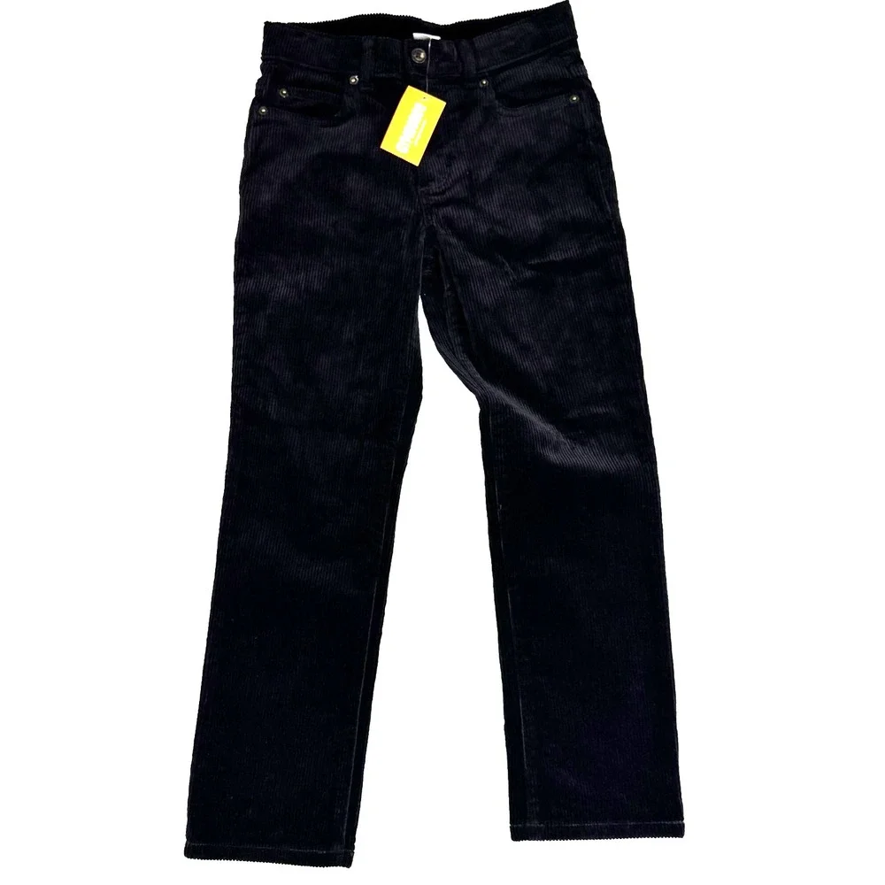 NWT Gymboree Black Corduroy Pants Boys Size 8 Unisex Cotton